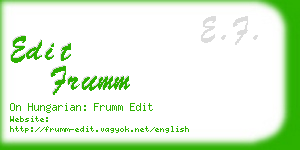 edit frumm business card
